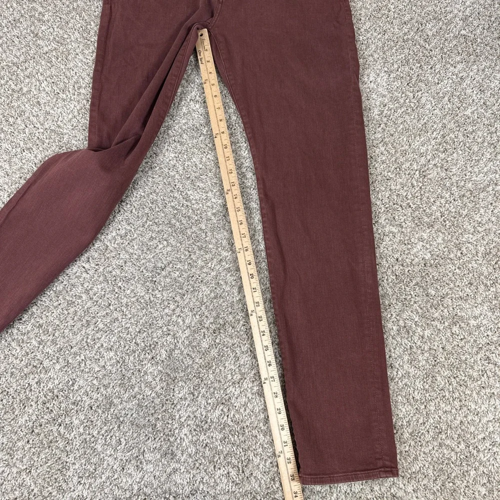 7 For All Mankind  Jeans Mens 38 Burgundy Paxtyn Skinny‎ Fit Stretch Denim